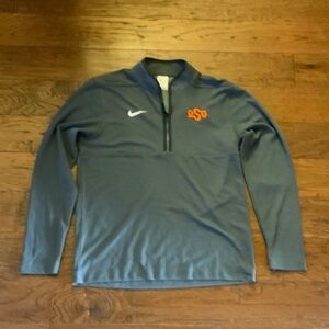 Nike Dark Gray Quarter-Zip with Orange Accents